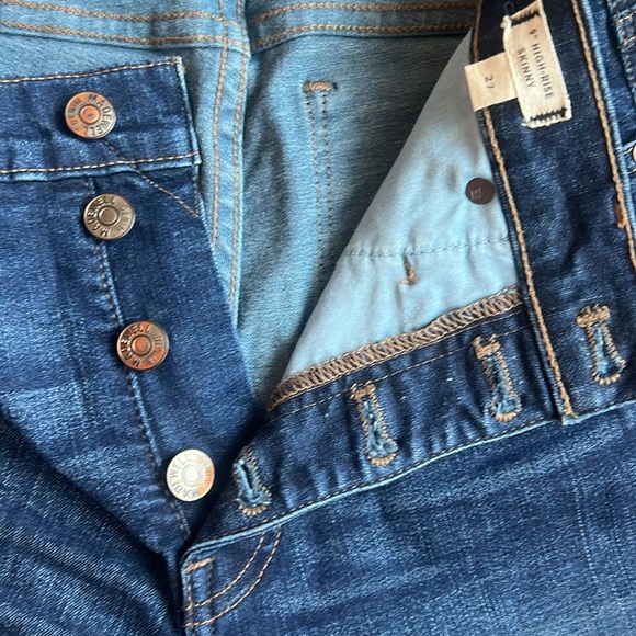 Madewell 9” High-Rise Skinny Jean Women’s Size 27 Button Fly - Picture 3 of 13